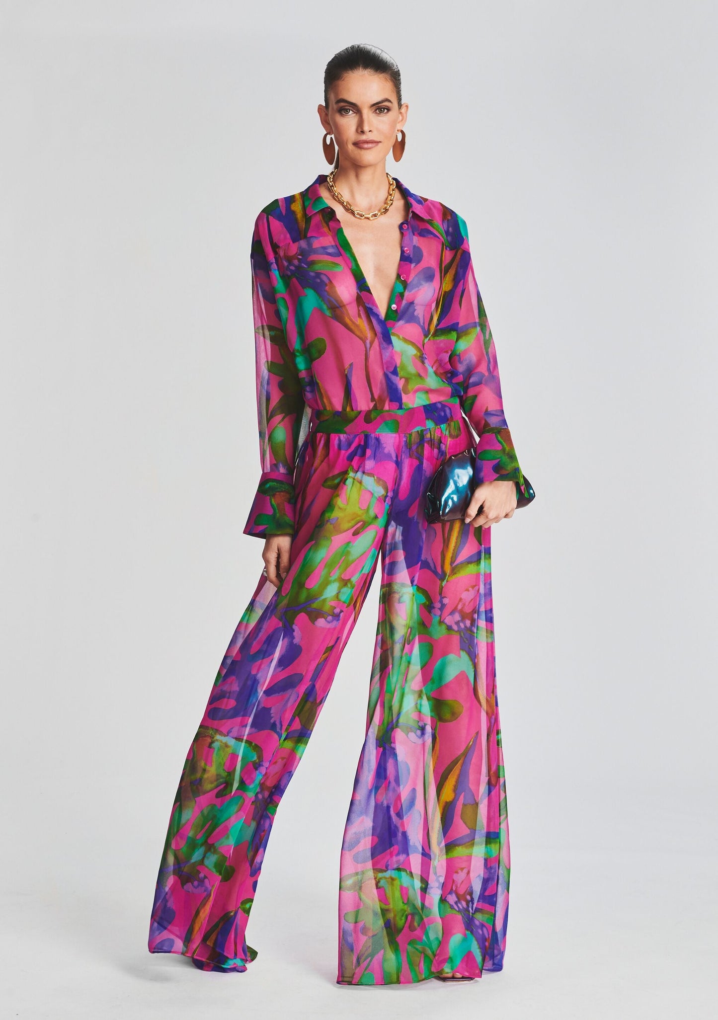Zeca Silk Chiffon Pant