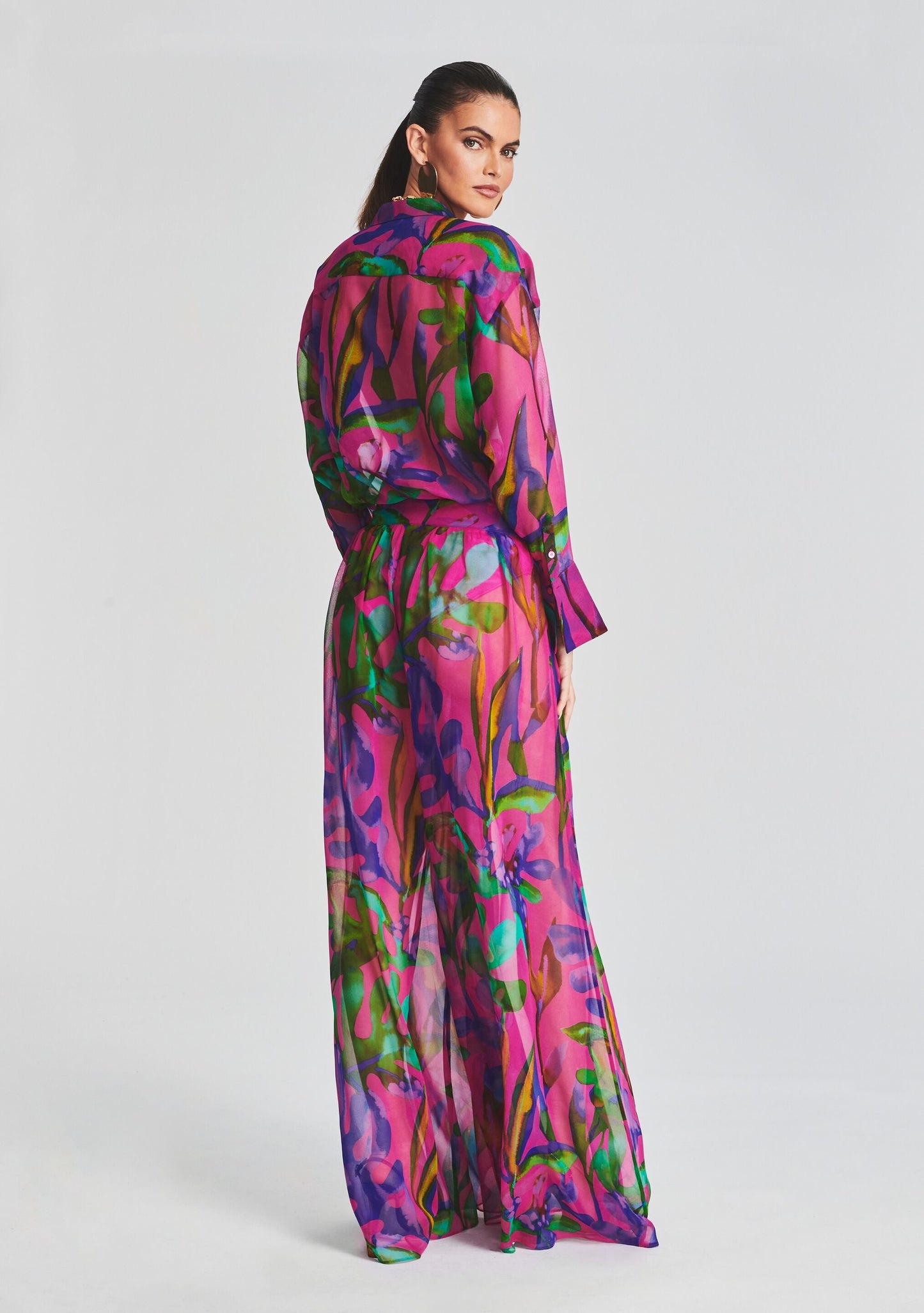 Zeca Silk Chiffon Pant