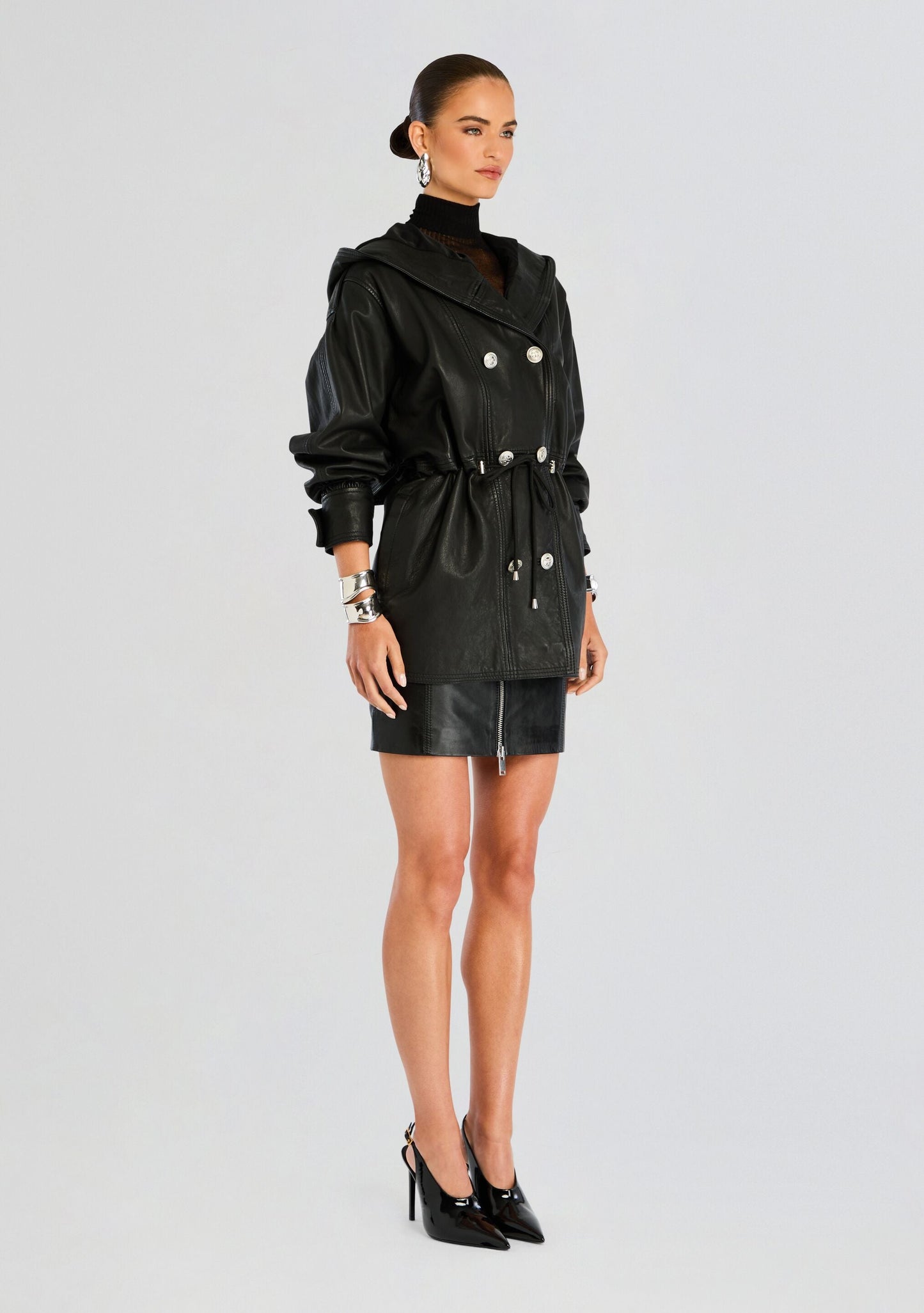 Adrienne Leather Skirt